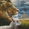 Lion And Lamb Art Diamond Painting