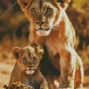 Lion And Lioness Diamond Painting