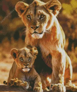 Lion And Lioness Diamond Painting