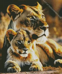 Lion Couple Diamond Painting