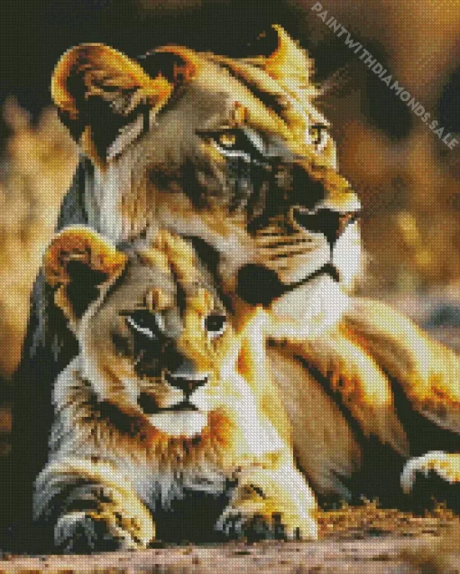 Lion Couple Diamond Painting