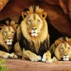 Lion Family Diamond Painting