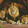 Lion Family Diamond Painting