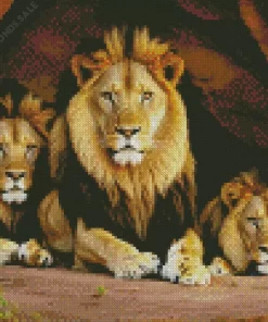 Lion Family Diamond Painting