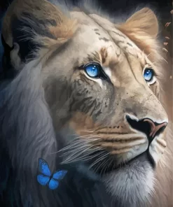 Lion In Dark Diamond Painting