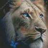 Lion In Dark Diamond Painting