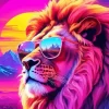 Lion With Sunglasses Diamond Painting