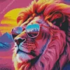 Lion With Sunglasses Diamond Painting