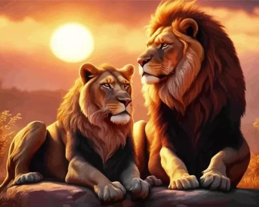 Lions Diamond Painting