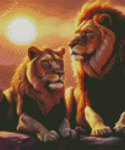 Lions Diamond Painting