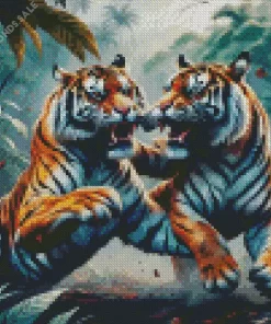 Mad Tigers Diamond Painting