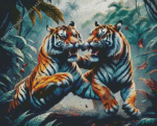 Mad Tigers Diamond Painting