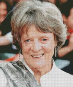 Maggie Smith Wearing White Diamond Painting