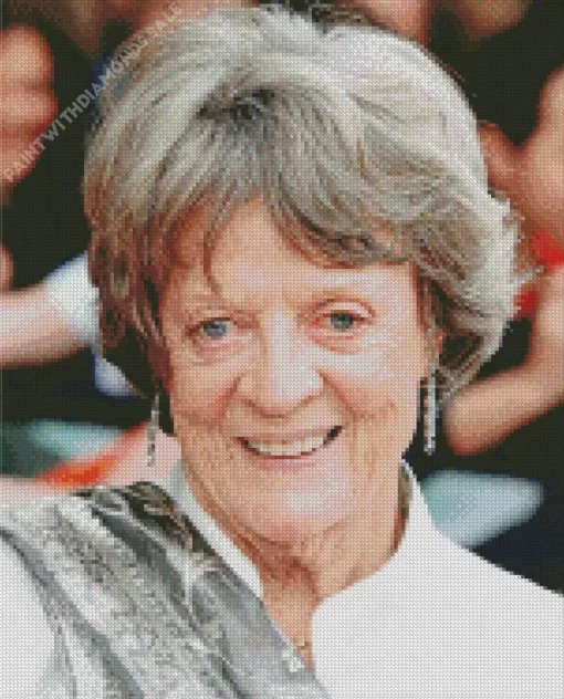 Maggie Smith Wearing White Diamond Painting