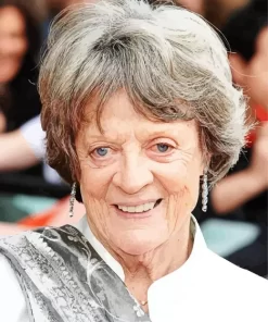 Maggie Smith Wearing White Diamond Painting