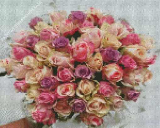 Mix Roses Bouquet Diamond Painting