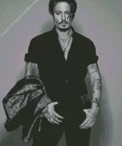 Monochrome Johnny Depp Diamond Painting