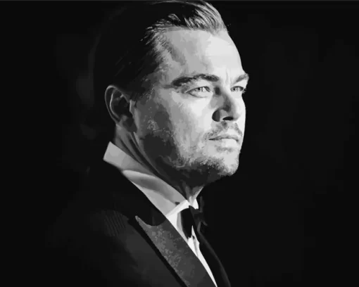 Monochrome Leonardo DiCaprio Diamond Painting