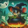 Mouse And Ghosts Diamond Paintings