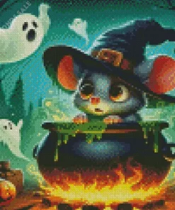 Mouse And Ghosts Diamond Paintings