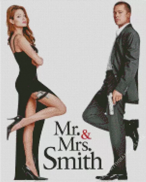 Mr And Mrs Smith Brad Pitt Diamond Painting