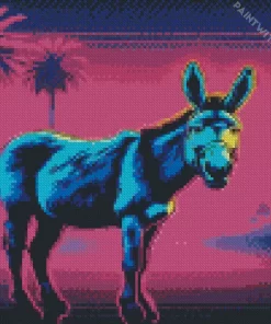 Neon Donkey Diamond Painting