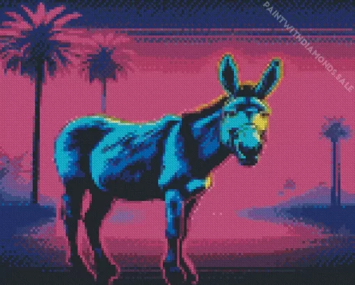 Neon Donkey Diamond Painting