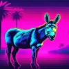 Neon Donkey Diamond Painting