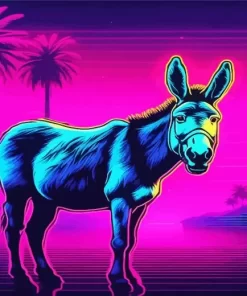 Neon Donkey Diamond Painting