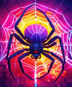 Neon Spider Diamond Painting