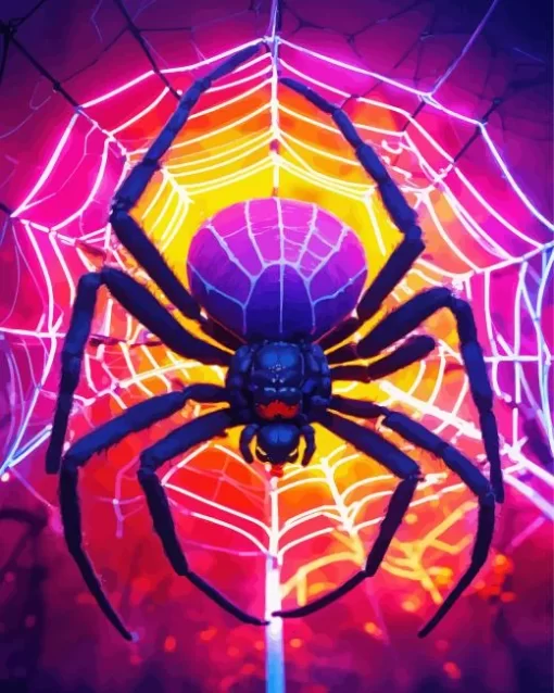 Neon Spider Diamond Painting