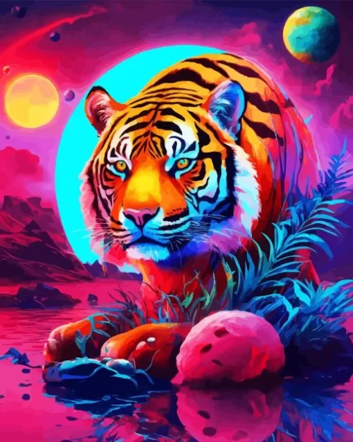 Neon Tiger Diamond Painting