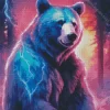 Neon Bear Diamond Diamond Painting