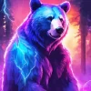 Neon Bear Diamond Diamond Painting