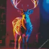 Neon Deer Diamond Painting