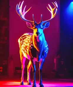 Neon Deer Diamond Painting