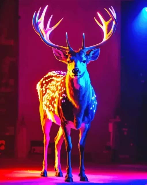 Neon Deer Diamond Painting