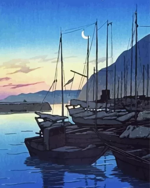 Ochtend in Beppu Diamond Paintings