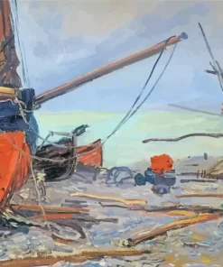 Boat on The Beach Diamond Paintings