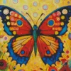 Peacock Butterfly And Flowers Diamond Painting