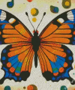 Peacock Butterfly With Polka Diamond Painting