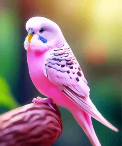 Pink Budgie Diamond Painting