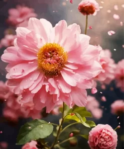 Pink Chrysanthemum Diamond Painting