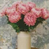 Pink Chrysanthemum In Vase Diamond Painting