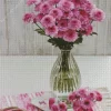 Pink Chrysanthemum Vase Diamond Painting