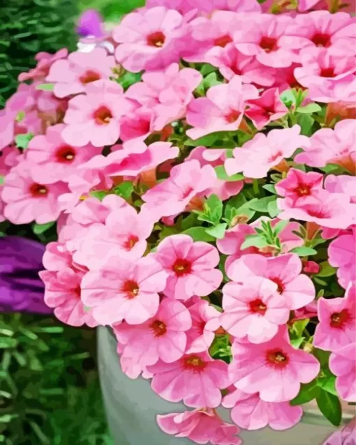 Pink Petunia Pot Diamond Painting