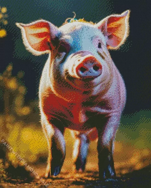 Pink Pig Diamond Painting