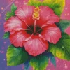 Pink Hibiscus Flower Diamond Painting