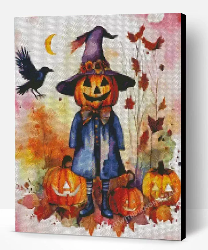 Pumpkin Witch Halloween Diamond Paintings