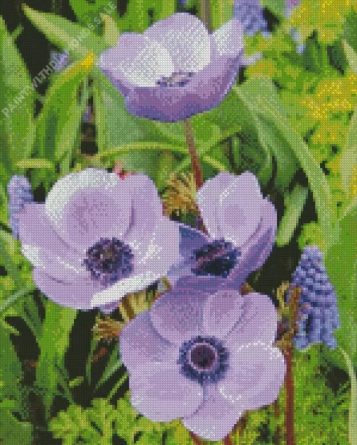 Purple Anemone Diamond Painting